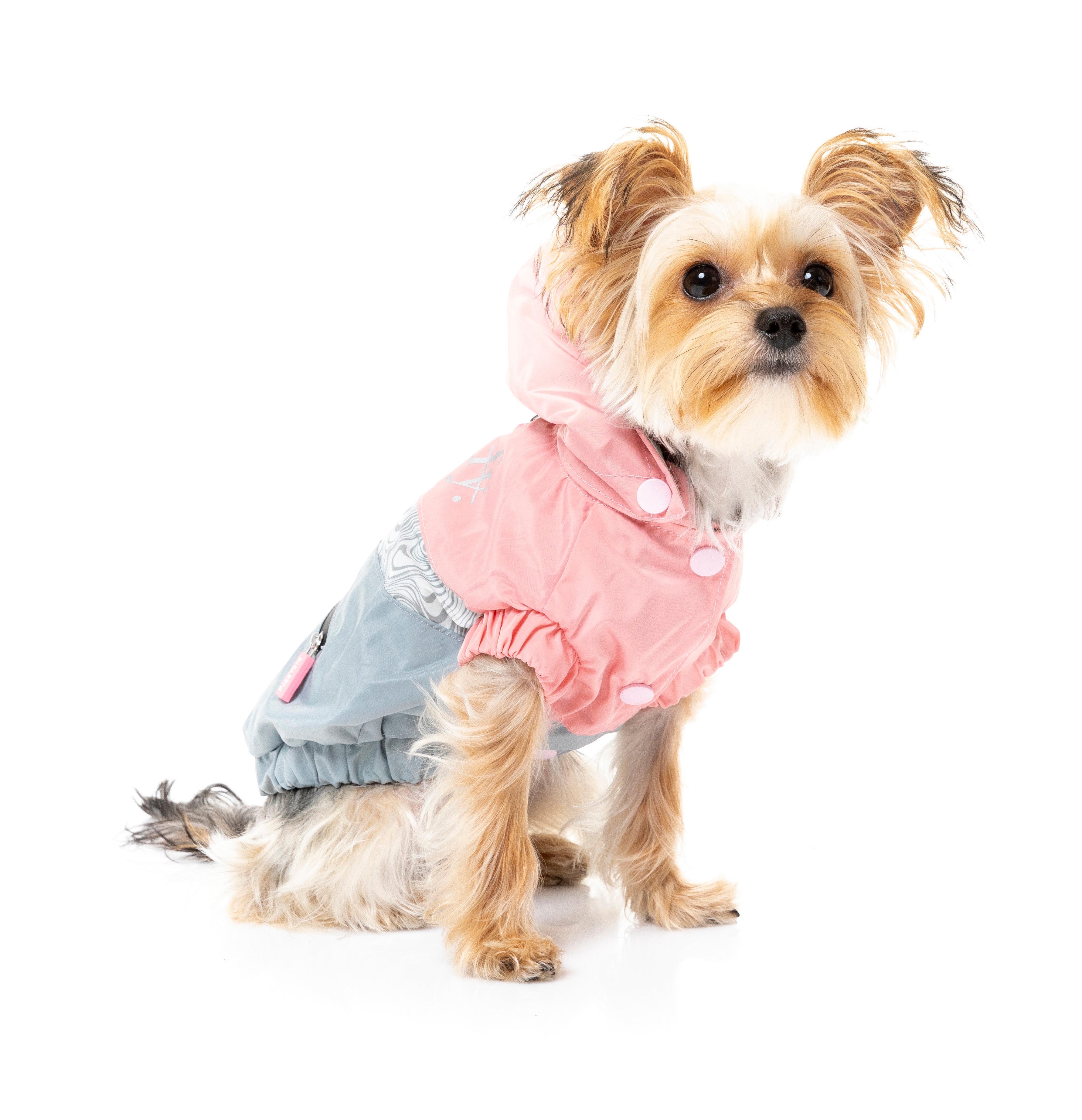 The Seattle Raincoat - Pink and Grey