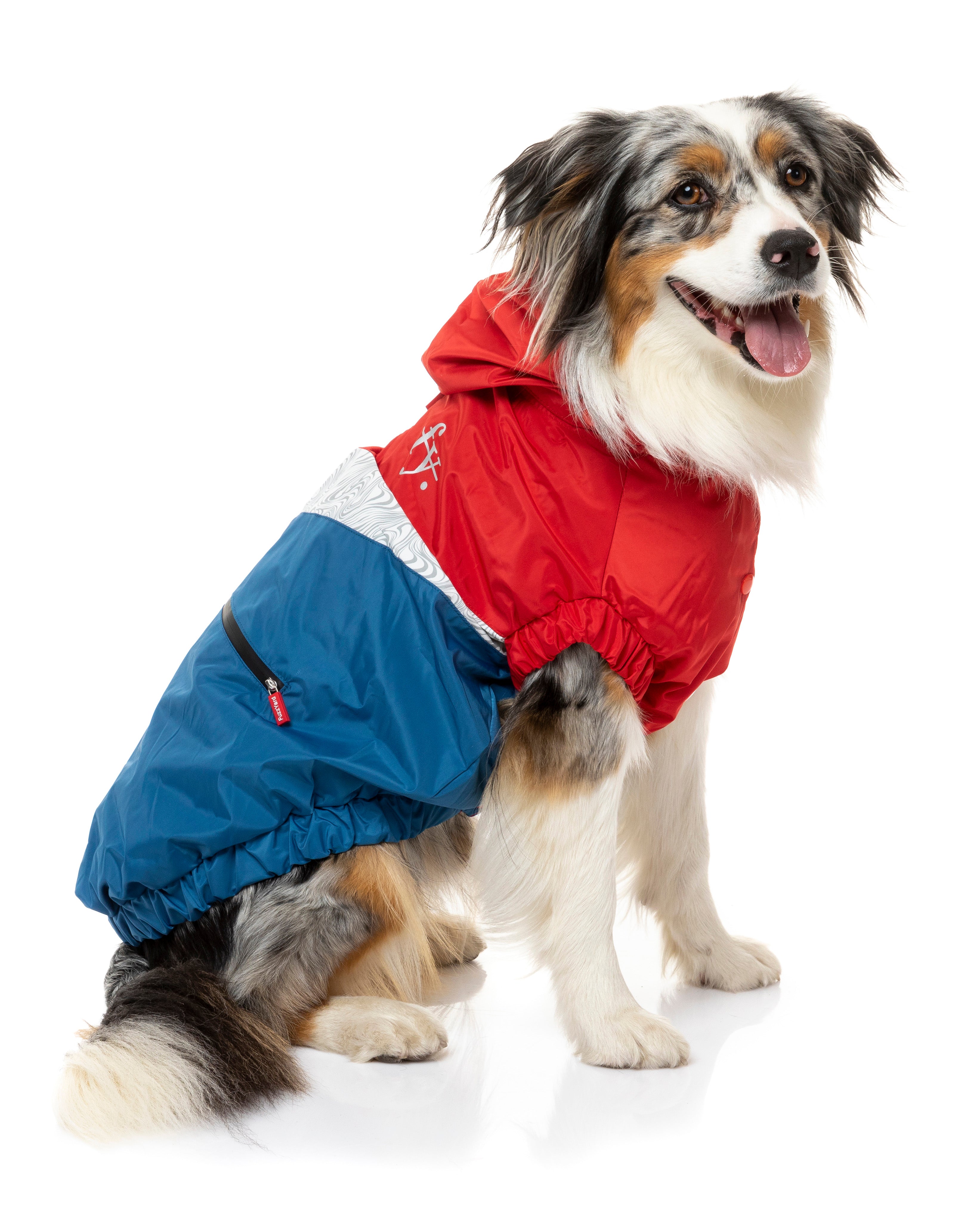 The Seattle Raincoat - Red & Blue