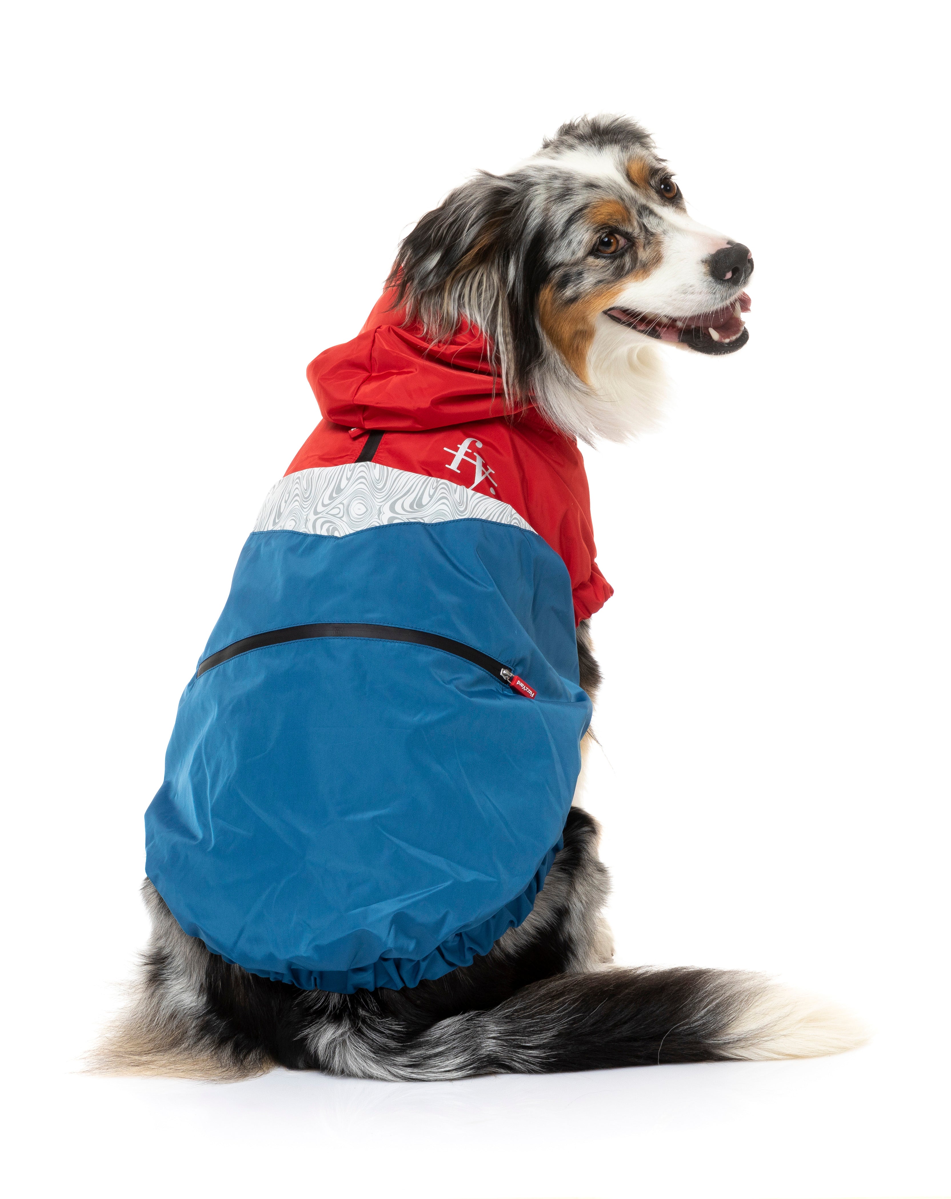 The Seattle Raincoat - Red & Blue