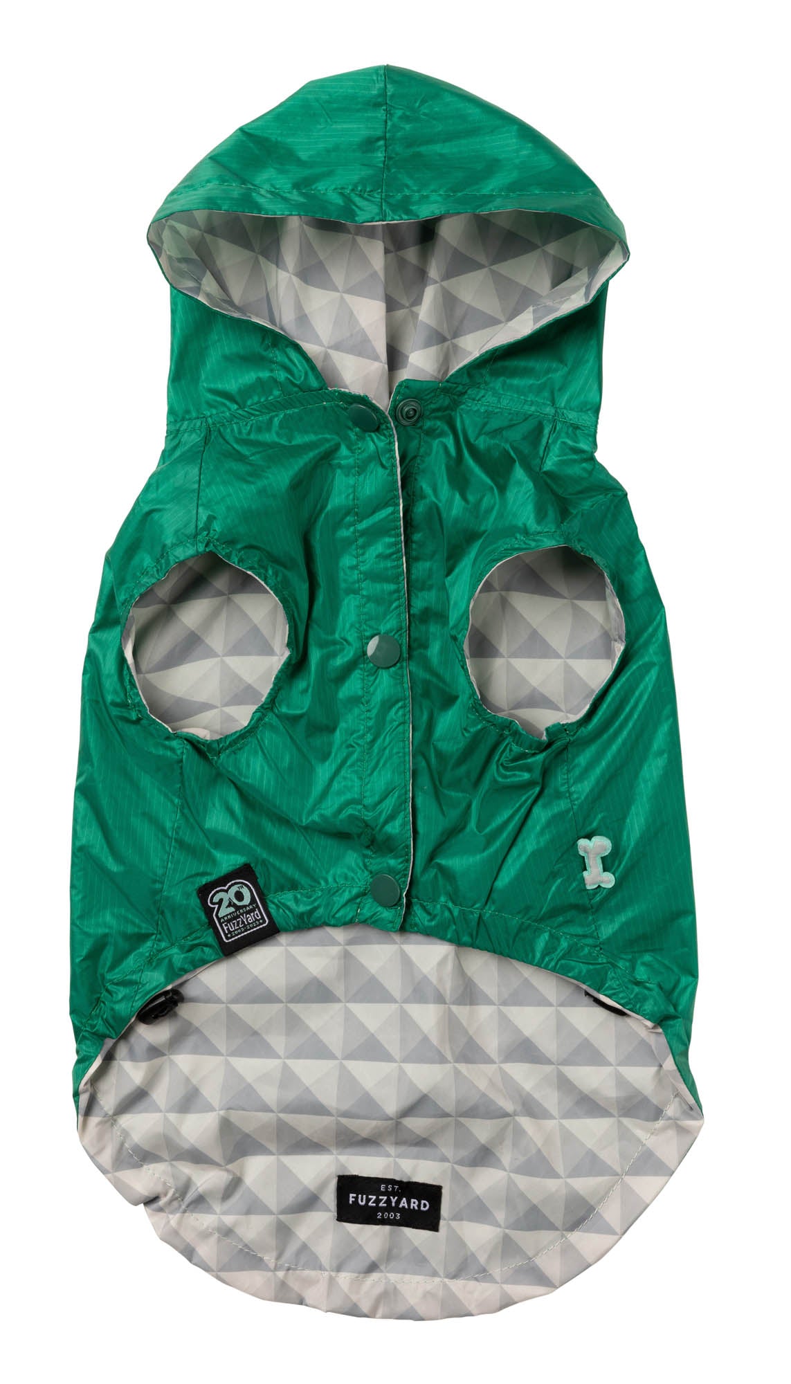 Flipside Raincoat - Green/Beige