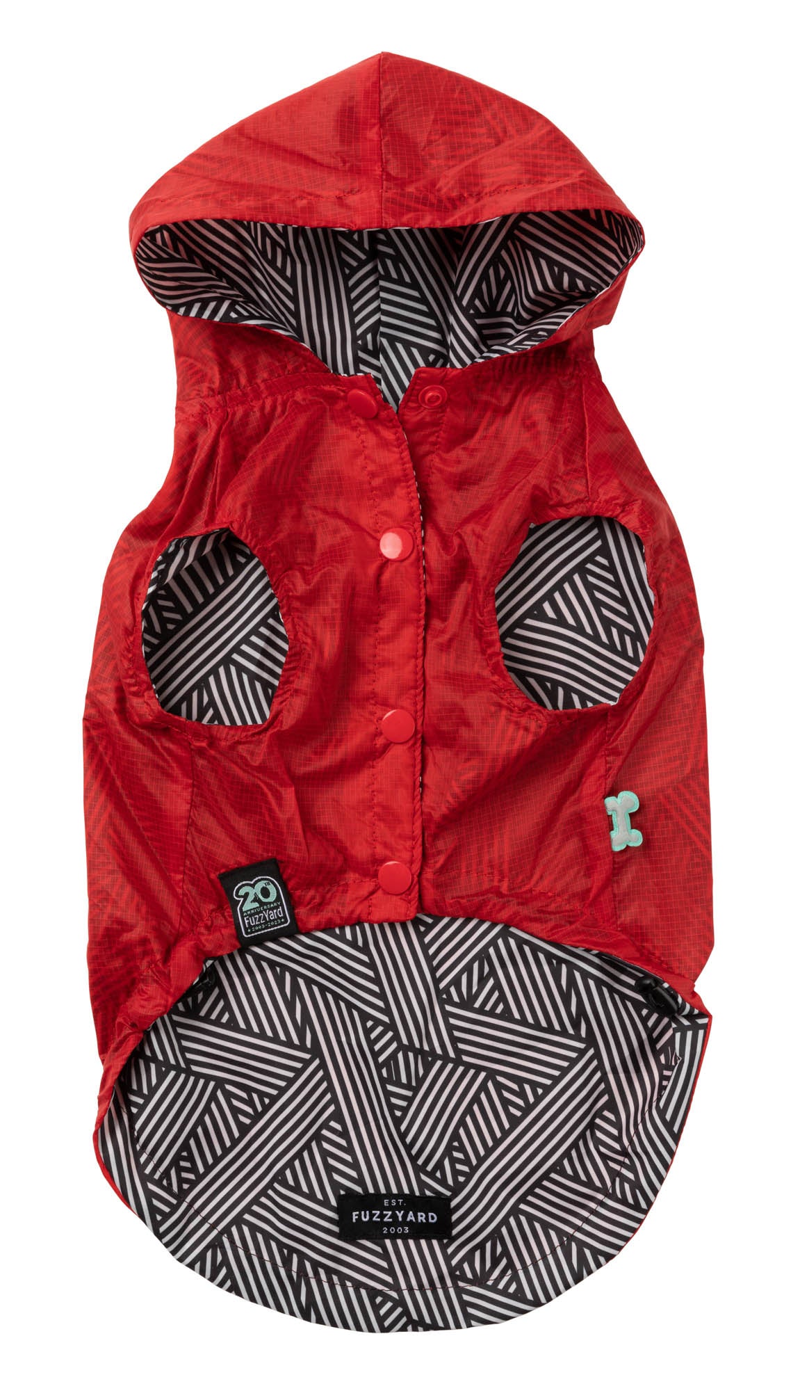 Flipside Raincoat - Red/Black/White