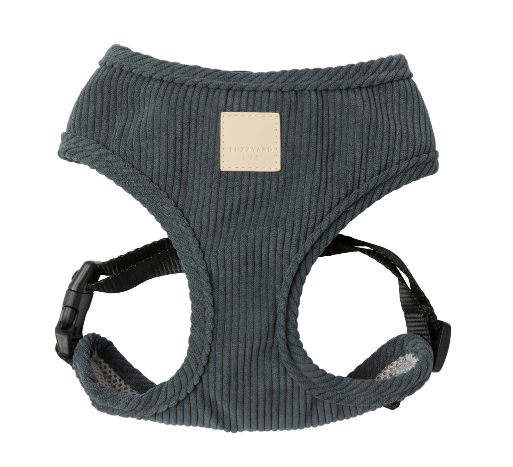FuzzYard Life Corduroy Harness - Slate Grey