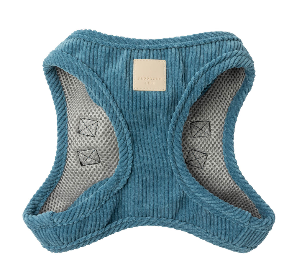 FuzzYard Life Corduroy Step In Harness - French Blue