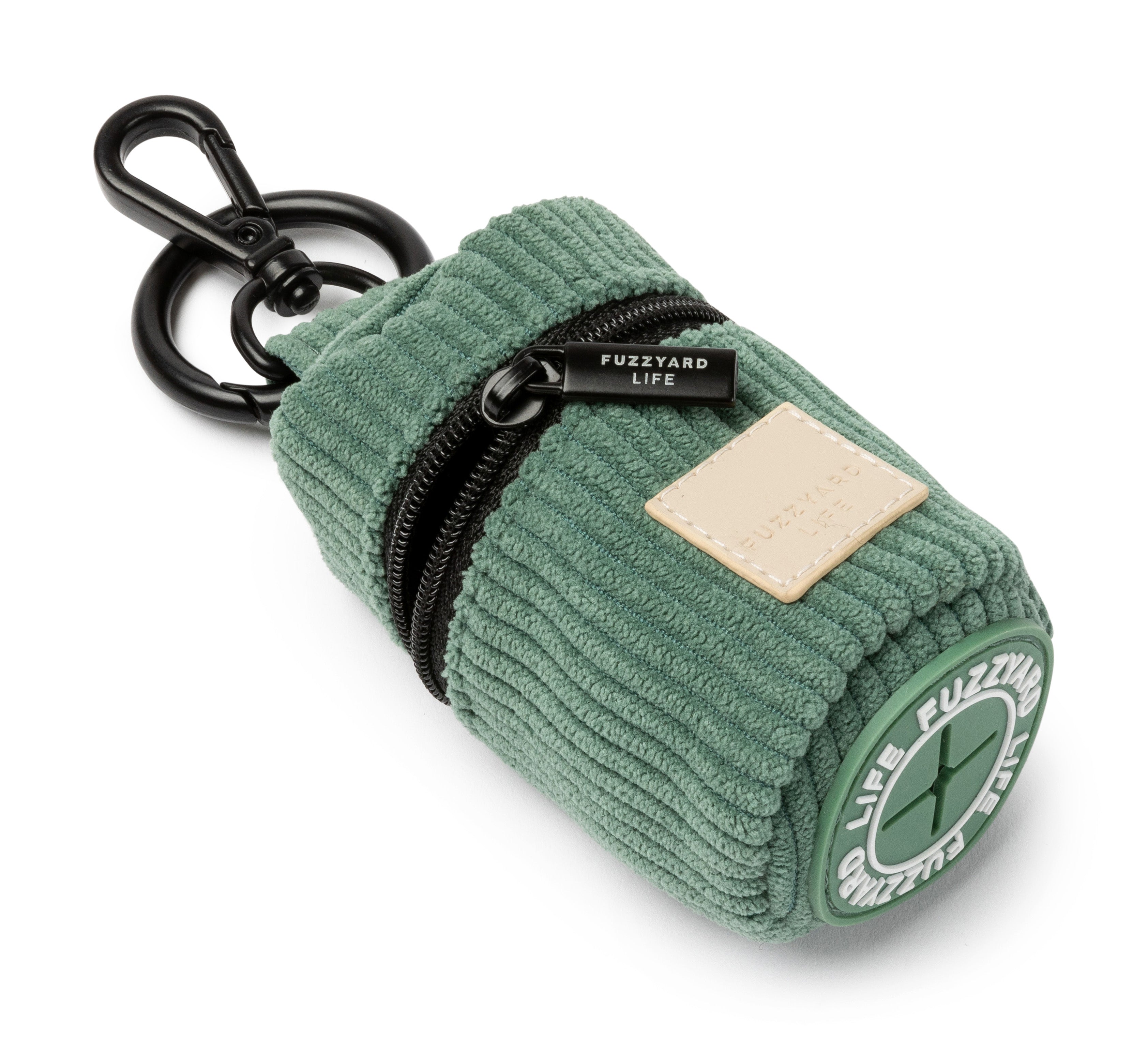 FuzzYard Life Corduroy Poop Bag Dispenser - Myrtle Green