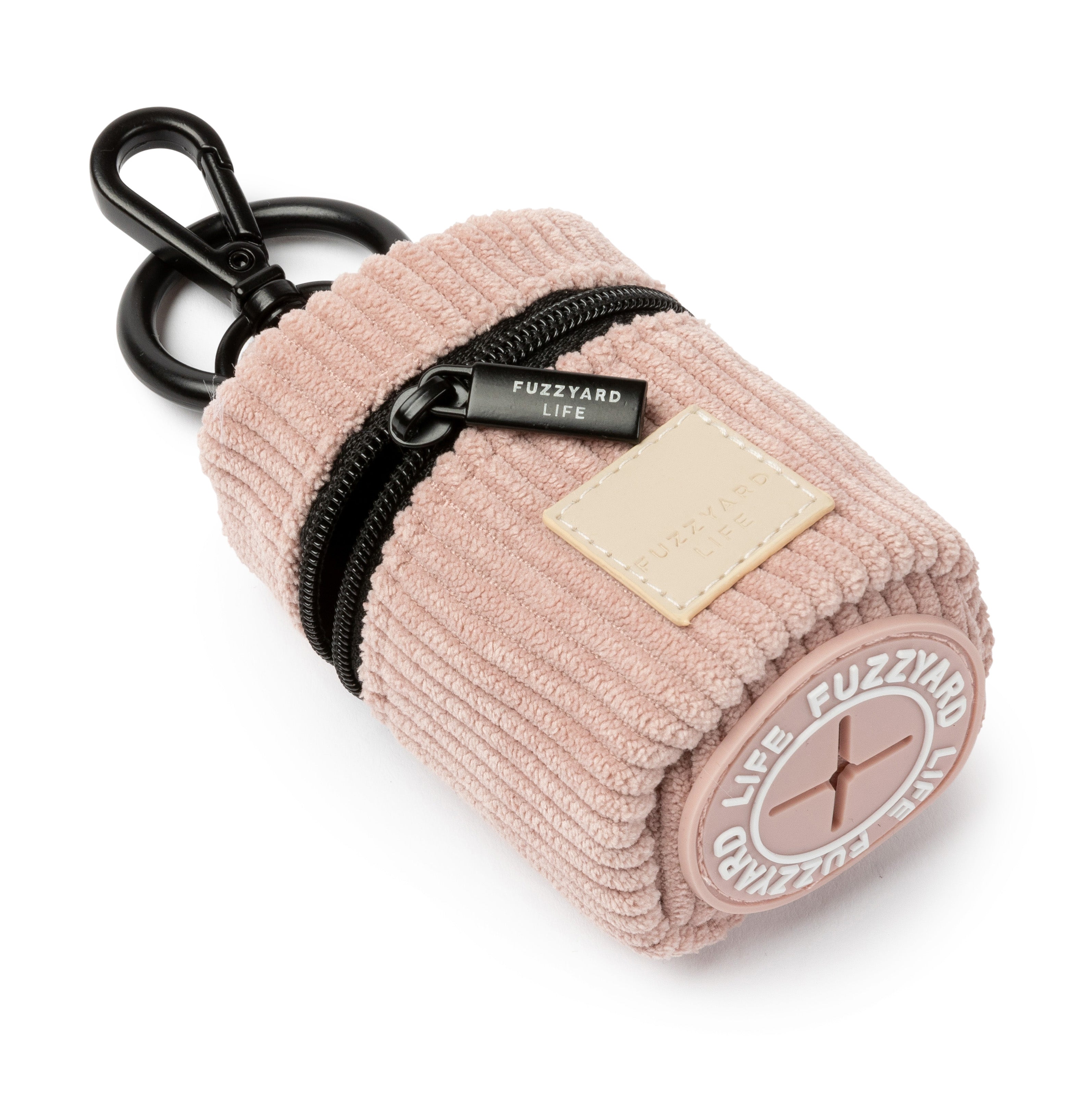 FuzzYard Life Corduroy Poop Bag Dispenser - Soft Blush