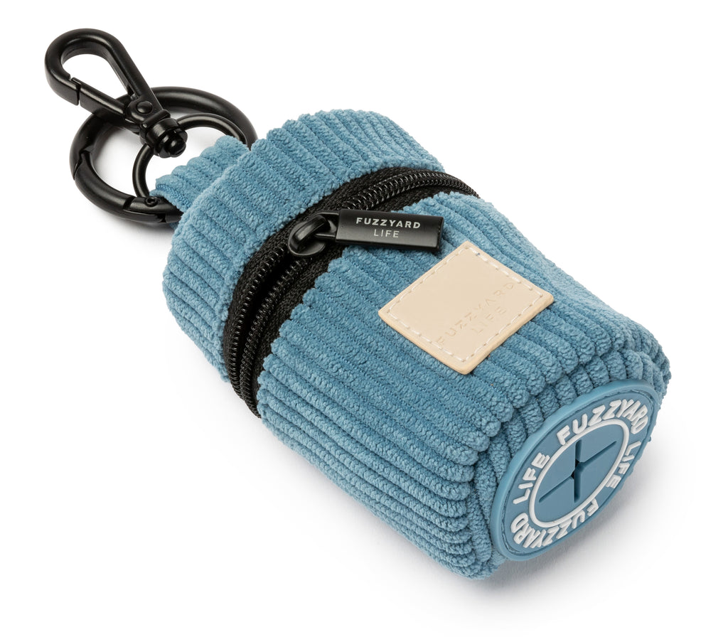 FuzzYard Life Corduroy Poop Bag Dispenser - French Blue